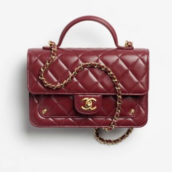 Chanel Burgundy Wallet On Chain