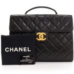 Quilted Lambskin Leather Large Briefcase Bag