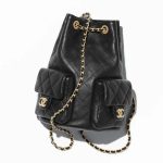 Chanel Backpack Lambskin Black