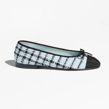 Chanel Ballet Flats Shoes Light Blue