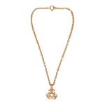 Vintage Chanel Gold Plated Triple Interlocking CC Necklace