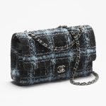 Chanel Classic 11.12 Handbag Wool Tweed Black