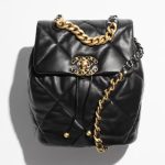 Chanel 19 Blackpack Black Lambskin