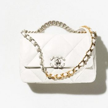 Chanel 19 White Handbag