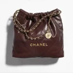 Chanel 22 Handbag Dark Brown