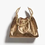 Chanel 25 Small Handbag Dark Gold