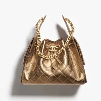 Chanel 25 Small Handbag Dark Gold