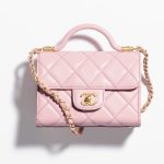 Chanel Mini Flap Bag With Top Handle Light Pink