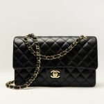 Chanel’s iconic 11.12 lambskin black handbag
