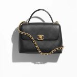 Chanel Large Flap Bag With Top Handle Black