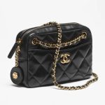 Chanel MINI CAMERA CASE Lambskin Black