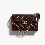 Chanel Mini Flap Bag Dark Brown