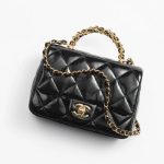 Chanel Mini Flap Bag With Top Handle Black