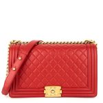 Boy New Medium Lambskin Leather Bag