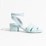Chanel Sandals Lambskin Blue