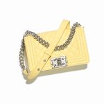 Small Boy Chanel Handbag Light Yellow‌