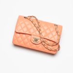 Chanel Small Classic Handbag Light Orange