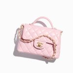 Chanel Small Flap Bag With Top Handle Light Pink