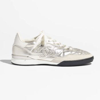 Chanel Trainers Silver White