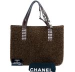 Wool and Leather Large Tote Bag