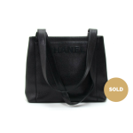 Embroidered Caviar Leather Shoulder Bag