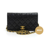 Mini Single Flap Quilted Lambskin Leather Shoulder Bag